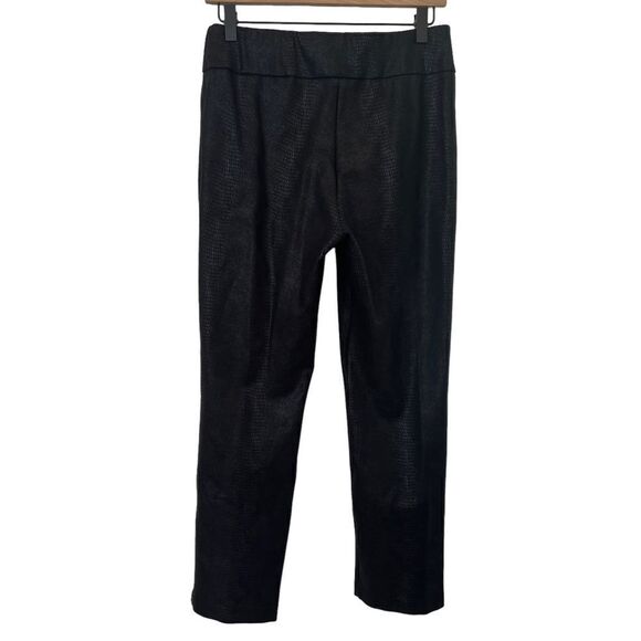 Soft Surroundings Black Foil Python Charlize Ponte Pants size M - Picture 5 of 8